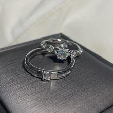Adjustable Crown Matching Moonstone Promise Rings Sets In Sterling Silver - CoupleSets