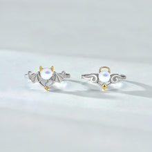Adjustable Cute Angel And Demon Matching Couple Rings In Sterling Silver - CoupleSets