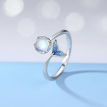 Adjustable Mermaid Princess Promise Rings For Couples In Sterling Silver - CoupleSets