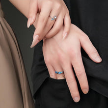 Adjustable Mermaid Princess Promise Rings For Couples In Sterling Silver - CoupleSets