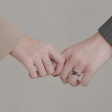 Adjustable Angel And Devil Matching Couple Rings In Sterling Silver - CoupleSets