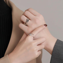 Adjustable Angel And Devil Matching Couple Rings In Sterling Silver - CoupleSets