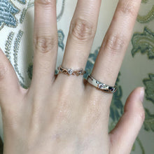 Adjustable Guardian Angel Moissanite Promise Rings Sets In Sterling Silver - CoupleSets