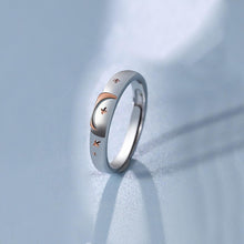 Adjustable Sun And Moon Promise Rings For Couples In Sterling Silver - CoupleSets