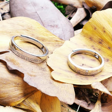 Adjustable Love Quotes Matching Promise Rings For Couples In Sterling Silver - CoupleSets