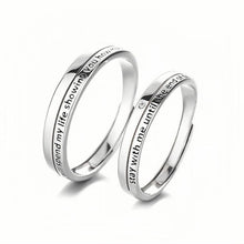 Adjustable Love Quotes Matching Promise Rings For Couples In Sterling Silver - CoupleSets