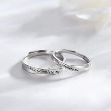 Adjustable You Complete Me Infinity Promise Rings Sets In Sterling Silver - CoupleSets