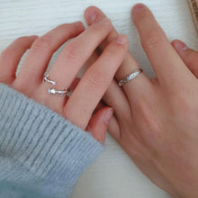 Adjustable Thorn And Rose Matching Couple Rings In Sterling Silver - CoupleSets