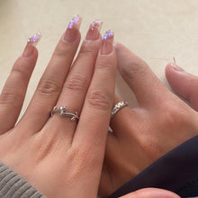 Adjustable Thorn And Rose Matching Couple Rings In Sterling Silver - CoupleSets