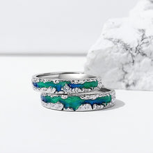 Adjustable Unique Aurora Couple Rings In Sterling Silver - CoupleSets