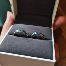 Adjustable Unique Aurora Couple Rings In Sterling Silver - CoupleSets