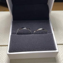 Adjustable Unique Rhombic Couple Promise Rings In Sterling Silver - CoupleSets