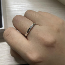 Adjustable Unique Rhombic Couple Promise Rings In Sterling Silver - CoupleSets