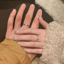 Adjustable Unique Rhombic Couple Promise Rings In Sterling Silver - CoupleSets