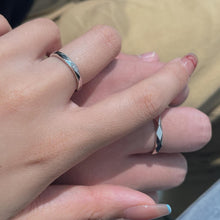 Adjustable Unique Rhombic Couple Promise Rings In Sterling Silver - CoupleSets