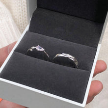Adjustable My Rose Promise Rings For Couples In Sterling Silver - CoupleSets