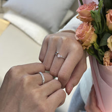 Adjustable My Rose Promise Rings For Couples In Sterling Silver - CoupleSets