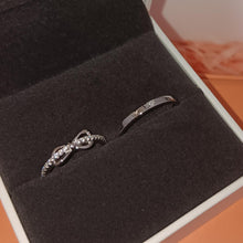 Adjustable Infinity Love Promise Rings Sets In Sterling Silver - CoupleSets