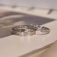 Adjustable Unique Love Promise Rings Sets In Sterling Silver - CoupleSets