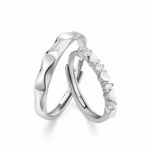 Adjustable Infinity Love Matching Heart Promise Rings Sets In Sterling Silver - CoupleSets