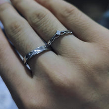 Adjustable Matching Crown Promise Rings For Couples In Sterling Silver - CoupleSets