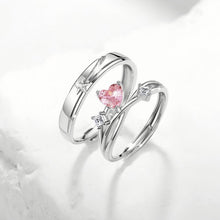 Adjustable Heartbeat Infinity Promise Rings For Couples In Sterling Silver - CoupleSets