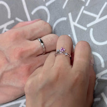 Adjustable Heartbeat Infinity Promise Rings For Couples In Sterling Silver - CoupleSets