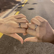 Adjustable Infinity Knot Matching Heart Promise Rings Sets In Sterling Silver - CoupleSets