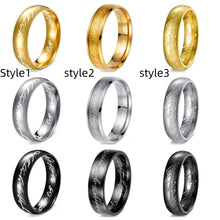 Lord Of The Rings Wedding Bands For Couples In Titanium