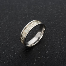 Engravable Glow In The Dark Titanium King Queen Couple Rings