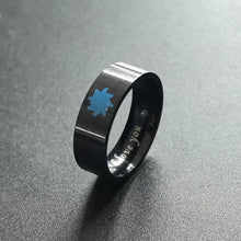 Engravable Glow In The Dark Titanium Sun And Moon Couple Rings