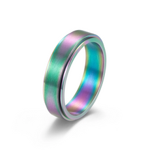 Engravable Matching Titanium Spinner Rings For Couples