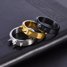 Engravable Titanium Spinner Self Defense Rings For Couples