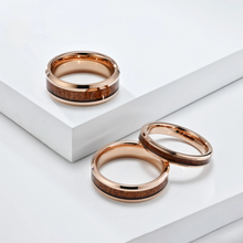 Engravable 6th Anniversary Tungsten Wooden Rings For Couples