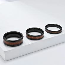 Engravable 6th Anniversary Tungsten Wooden Rings For Couples