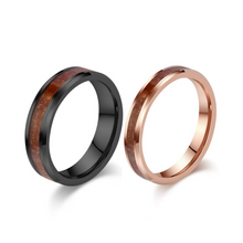 Engravable 6th Anniversary Tungsten Wooden Rings For Couples