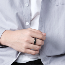 Engravable Matching Ice Silk Black Tungsten Couple Wedding Bands