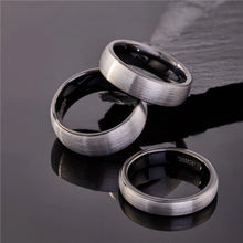 Engravable Simple Frosted Tungsten Couples Wedding Bands