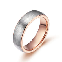Engravable Simple Frosted Tungsten Couples Wedding Bands
