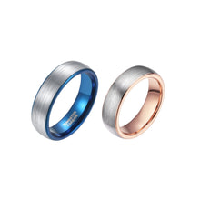 Engravable Simple Frosted Tungsten Couples Wedding Bands
