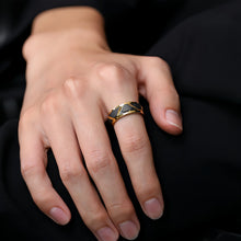 Engravable Two Tone The Force Tungsten Couple Wedding Bands