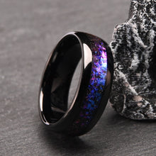 Engravable Space Starry Sky Tungsten Couple Wedding Bands