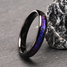 Engravable Space Starry Sky Tungsten Couple Wedding Bands