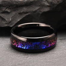 Engravable Space Starry Sky Tungsten Couple Wedding Bands
