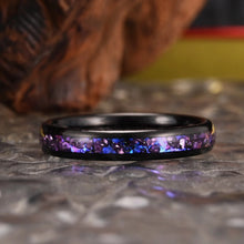 Engravable Galaxy Tungsten Wedding Bands For Couples
