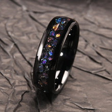 Engravable Brilliant Universe Tungsten Couple Wedding Bands