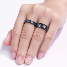 Engravable Brilliant Universe Tungsten Couple Wedding Bands