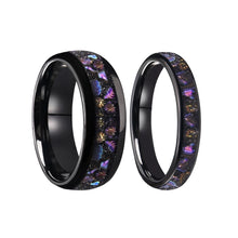 Engravable Brilliant Universe Tungsten Couple Wedding Bands