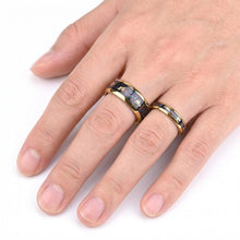 Engravable Colorful Universe Matching Tungsten Couple Wedding Bands
