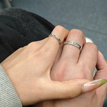 Adjustable Thorn Forest Silver Promise Rings For Couples